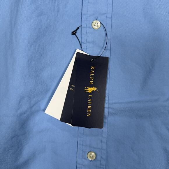 NWT Ralph Lauren Classic Fit Button Down Dress Shirt Light Blue Men's Size 2XB - Picture 2 of 9